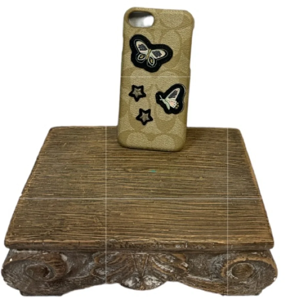 Coach iPhone 12 Mini | Signature Canvas Embellished With Butterflies Case EUC